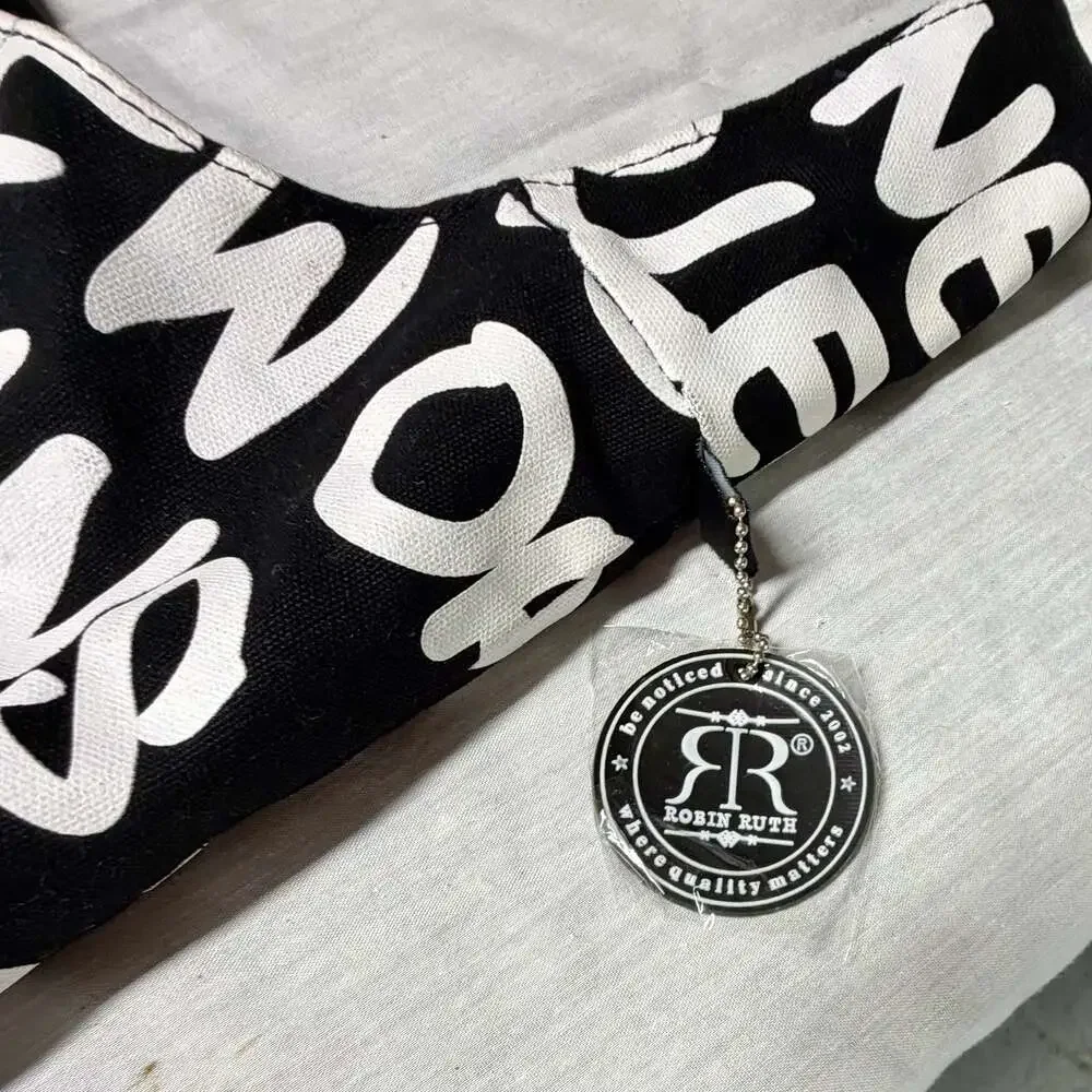 Robin Ruth New Orleans Graffiti Print Canvas Hobo Bag